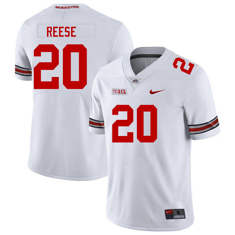 Men #20 Arvell Reese Ohio State Buckeyes College Football Jerseys Stitched Sale-White